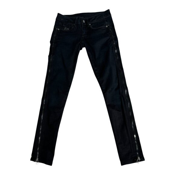 G-STAR Raw 5204 Refender Zip Skinny Ankle Women's Jean's Black Size 25 - Picture 2 of 15